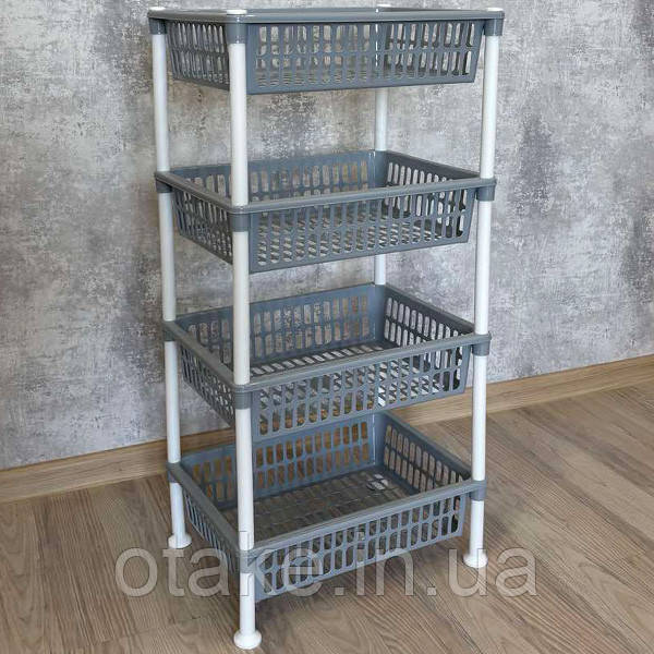 Етажерка прямокутна Bursev 5158 02 ніжно-сіра