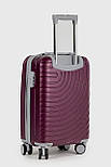 Маленька пластикова валіза ручна поклажа Three Birds 2024-02-19S фіолетова, фото 4