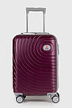 Маленька пластикова валіза ручна поклажа Three Birds 2024-02-19S фіолетова, фото 2