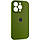 Силіконовий чохол для iPhone 14 Pro Max - Full Camera з мікрофіброю (Лого), Army Green, фото 4
