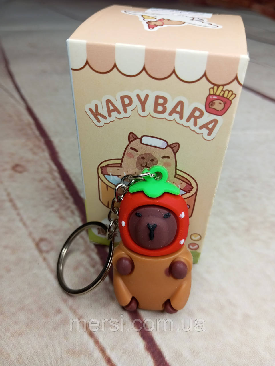 Брелок Капібара брелок іграшка фігурка Капібара підвіска на рюкзак сумку 4,5 см Сapybara keychain №20, фото 1