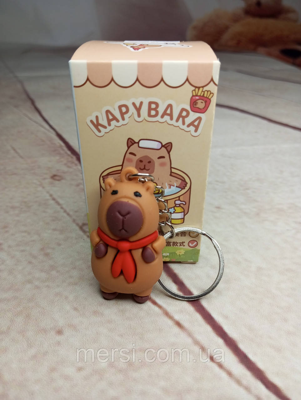 Брелок Капібара брелок іграшка фігурка Капібара підвіска на рюкзак сумку 4,5 см Сapybara keychain №21