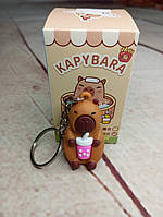 Брелок Капібара брелок іграшка  фігурка Капібара підвіска на рюкзак сумку 4,5 см Сapybara keychain №23