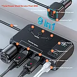 Автомобільна зарядка розгалужувач у прикурювач машини із 6 usb JR-C29 Трійник у прикурювач 3 гнізда, фото 9