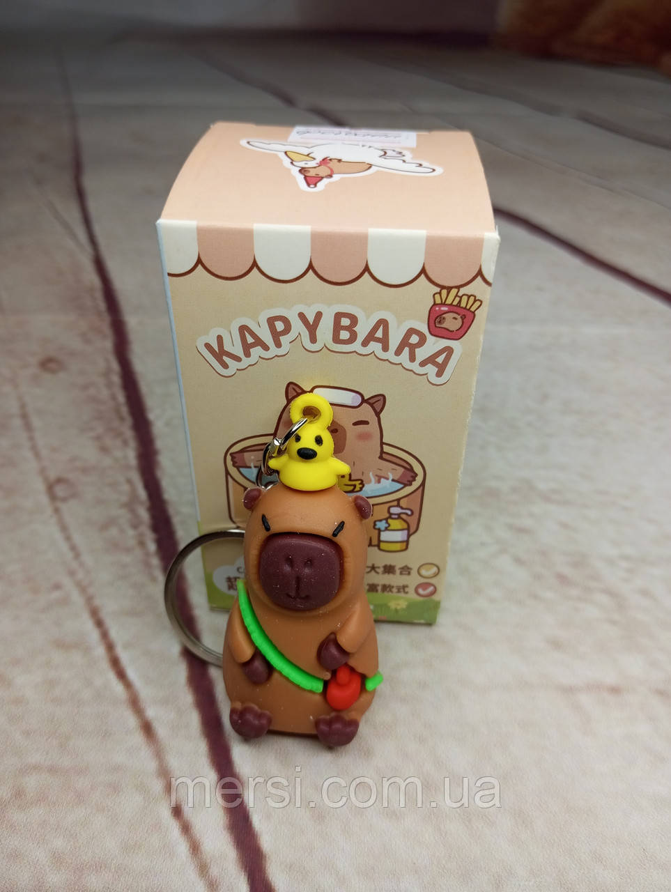 Брелок Капібара брелок іграшка  фігурка Капібара підвіска на рюкзак сумку 4,5 см Сapybara keychain №25