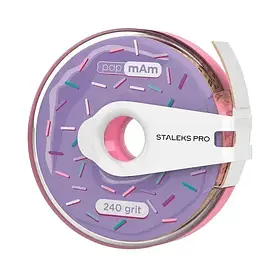 Змінний файл-стрічка білий Staleks Pro Expert papmAm з кліпсою 240 грит