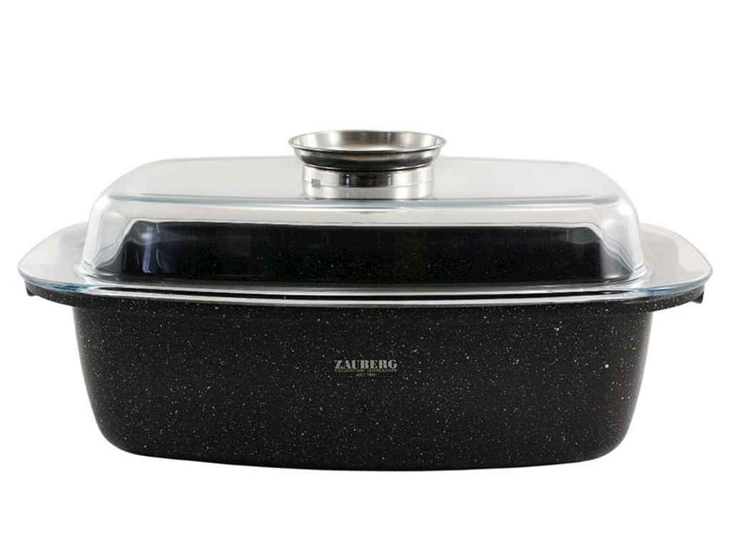 Гусятниця 5.5 л Zauberg Мармур чорний 0832BL