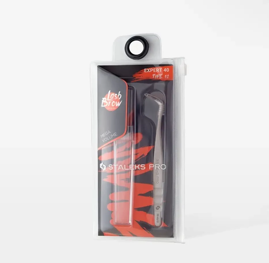 Пінцет професійний для вій черевичок Staleks Pro Expert 40 type12