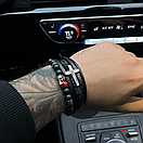 Чоловічий браслет з натурального каменю з черепом TINI PREDKIV Хred devilХ преміум якість, фото 7