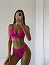 Жіночий роздільний малиновий купальник, фото 5