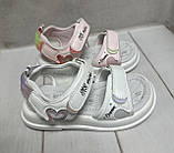 Дитячі босоніжки Flip для дівчинки білі 29-30, фото 7