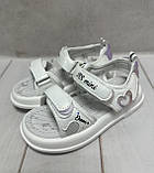 Дитячі босоніжки Flip для дівчинки білі 29-30, фото 6