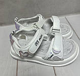 Дитячі босоніжки Flip для дівчинки білі 29-30, фото 4