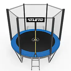 Батут дитячий Atleto 252 см з сіткою та драбинкою + м’яч у подарунок, фото 5