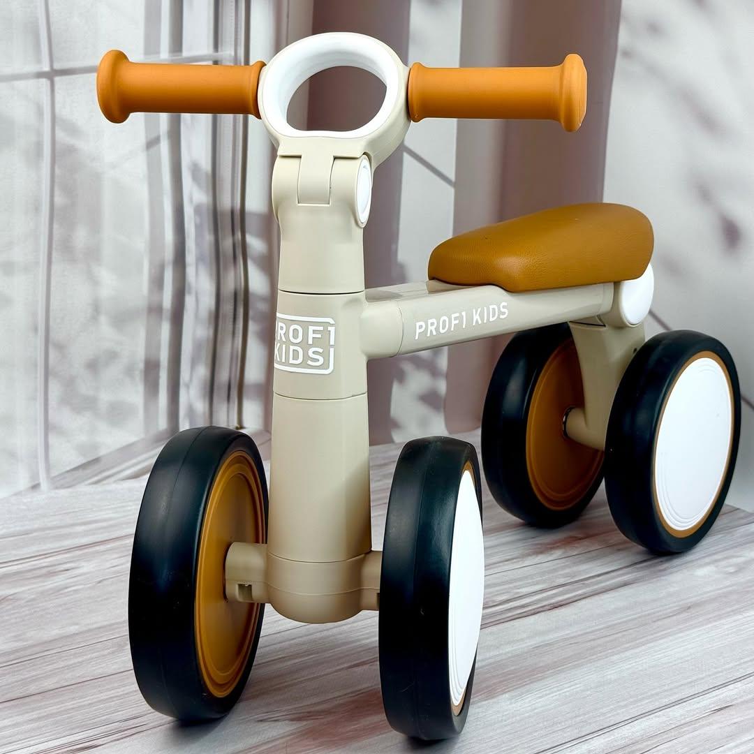 Дитячий біговел велобіг 1,5-3 роки на сталевій рамі PROFI KIDS MBB 1020-1 Бежевий, фото 1