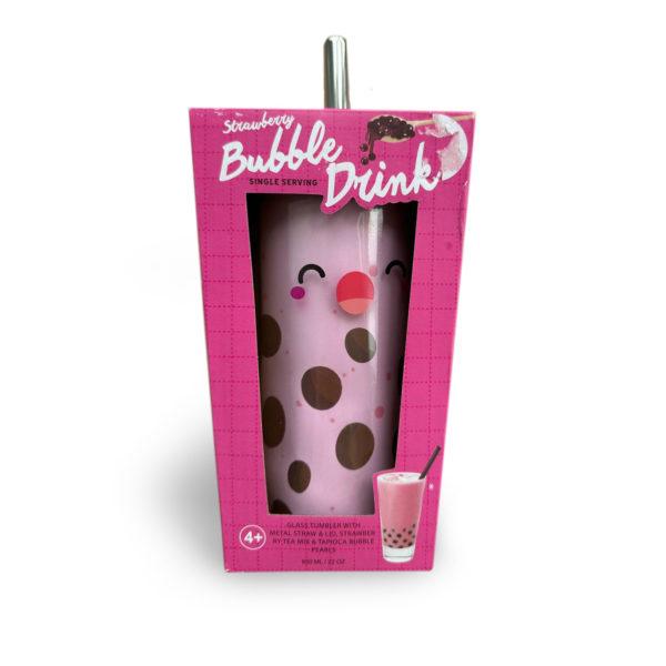Склянка Bubble Drink з металевою соломинкою та кришкою 650 мл