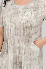 Біла лляна сукня на літо у великому розмірі, фото 4