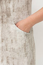 Біла лляна сукня на літо у великому розмірі, фото 5