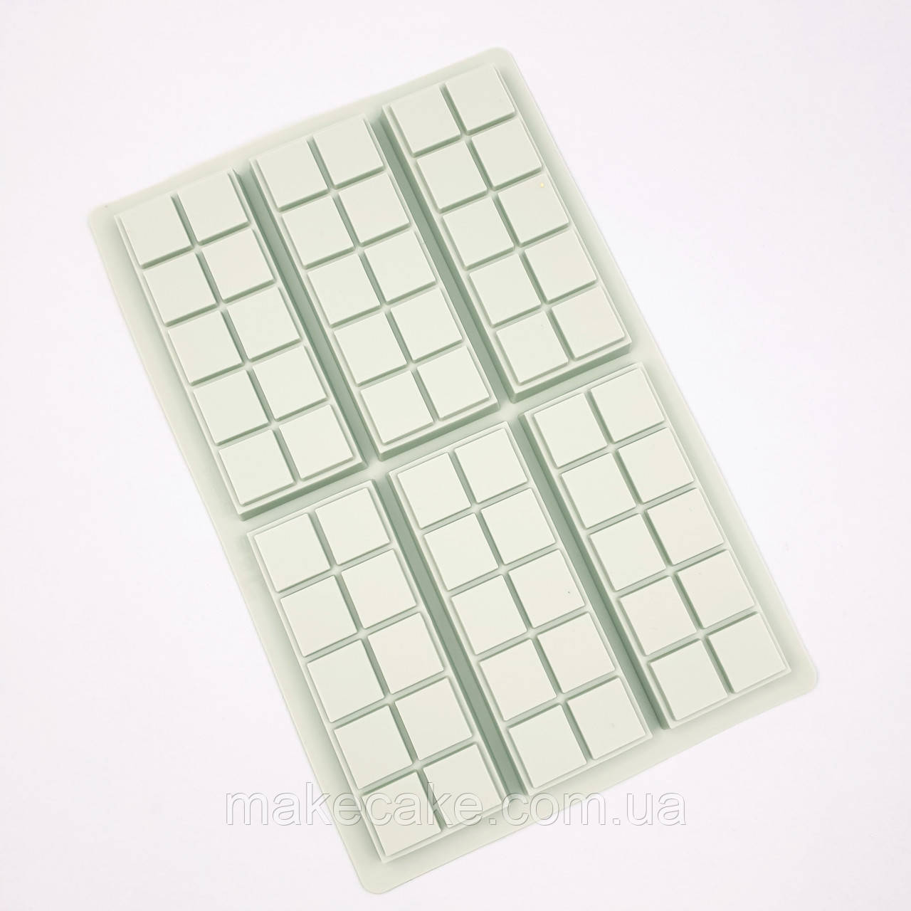 Силіконова форма Дубайська шоколадка батончик картатий — 6 шт., фото 1