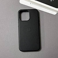 Шкіряний чохол Leather Case with MagSafe для iPhone 13 Pro Max (Black) | Чохол з шкіри на Айфон 13 Про Макс