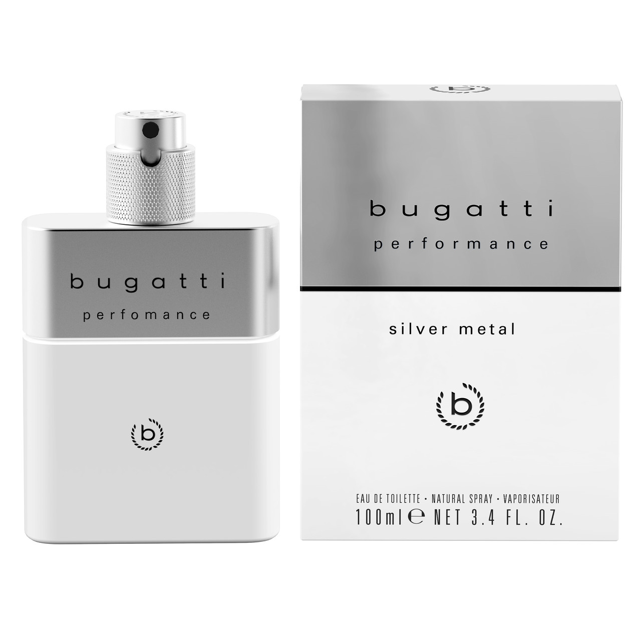 Bugatti Туалетна вода для чоловіків Perfomance Silver , 100 мл