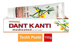 Аюрведична Зубна Паста-Гель Патанджаві, Медична 100 г/ Patanjali, DANT KANTI. Термін до 04/2026