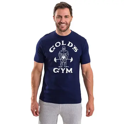 Спортивна чоловіча футболка Golds Gym Mens Classic Muscle Joe T-Shirt - Navy M, фото 1
