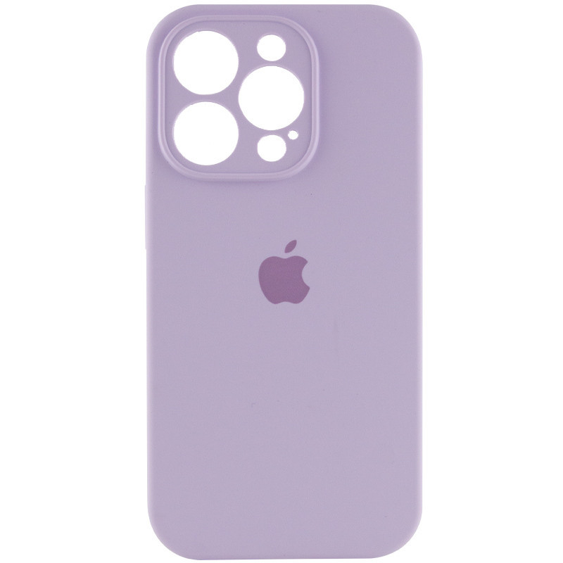 Силіконовий чохол для iPhone 14 Pro - Full Camera з мікрофіброю (Лого), Purple