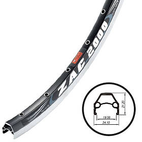 Обід 28" Weinmann ZAC-2000 32H з проточкою чорний