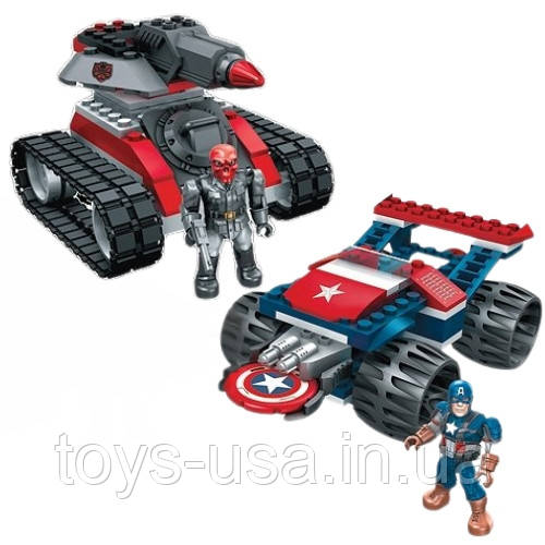 Конструктор 156 дет. Капітан Америка проти Червоного Черепа - Captain America Red vs Skull, Mega Bloks