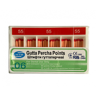 НТМ Гутаперчеві штифти 06 №55 60шт
