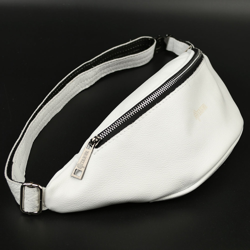 Біла шкіряна сумка на пояс TARWA GS-3035-3md, фото 1