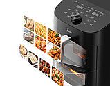 Мультипіч аерофритюрниця подвійна аерогриль Midea MAD1100DADK 2 зони приготування 10 програм управління з телефону, фото 3