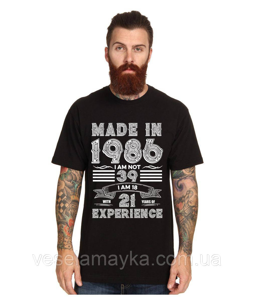 Футболка "39 років" (Made in 1986), фото 1