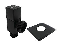 Кутовий кран 1/2"х3/4" керамічна-букса Matte Black ASCO