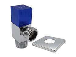 Кутовий кран 1/2"х3/4" керамічна-букса Chrome-Blue ASCO