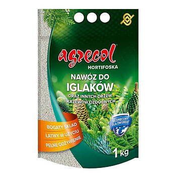 Добриво для хвойних та інших декоративних дерев і кущів 1кг Agrecol