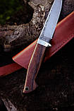 Ексклюзивний ніж ручної роботи із ламінованого дамаська «Фірокс #1» 63-64 HRC., фото 6