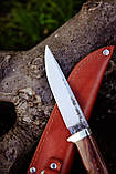 Ексклюзивний ніж ручної роботи із ламінованого дамаська «Фірокс #1» 63-64 HRC., фото 3