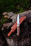 Ексклюзивний ніж ручної роботи із ламінованого дамаська «Фірокс #1» 63-64 HRC., фото 2
