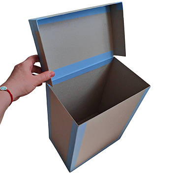 Архівні короби для систематизації документів з палітурного картону (оклейний) 390x270x180 мм