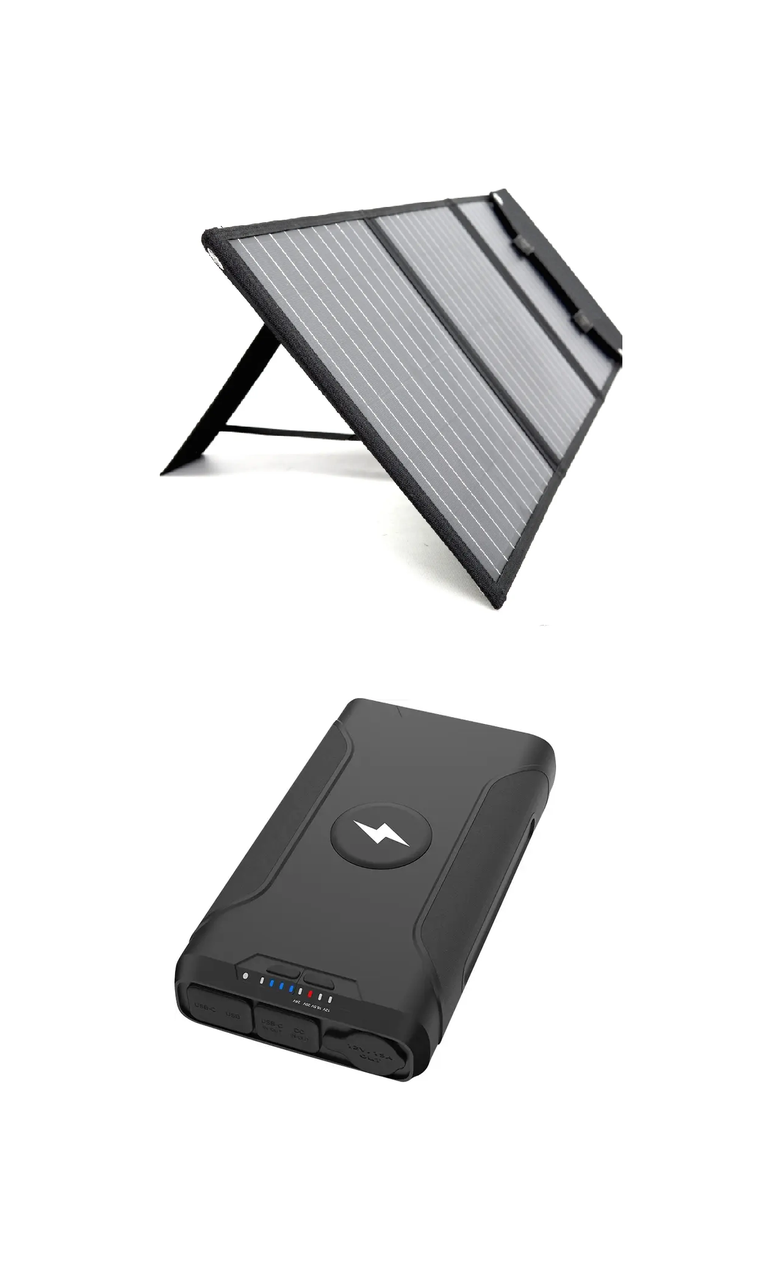 Мультифункціональний повербанк GP14 72000mah із сонячною панеллю 60W, сонячна зарядна станція для ноутбуків, фото 1