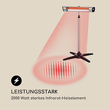 Інфрачервоний нагрівач Blumfeldt Dark Wave 2000W, Німеччина, фото 4