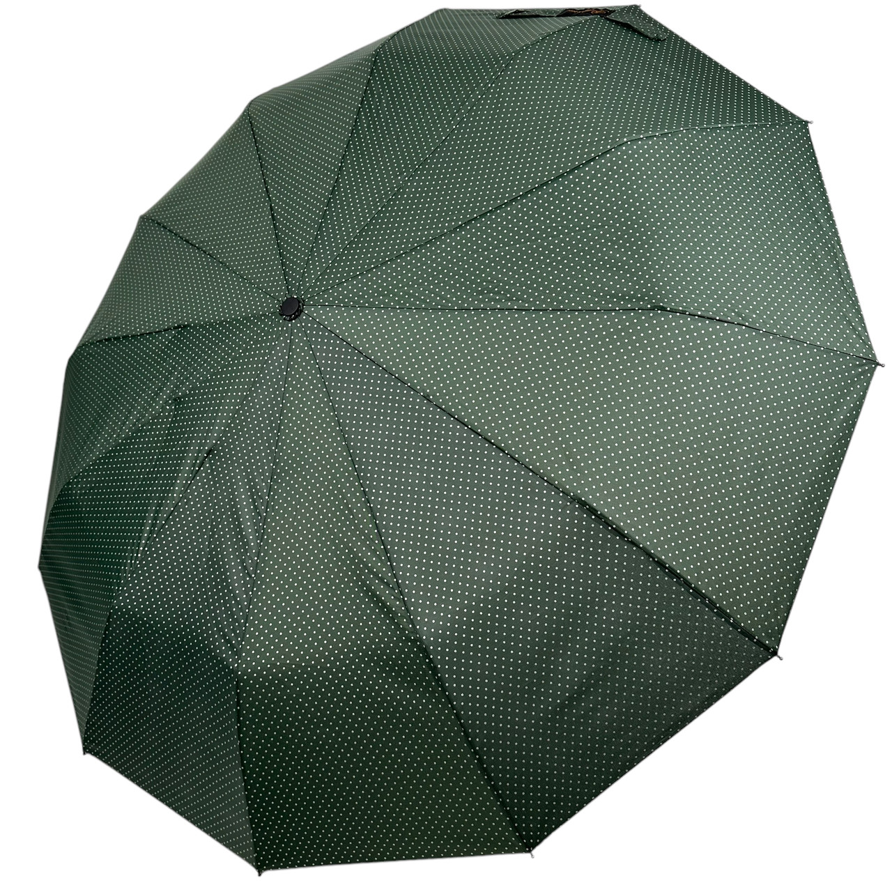 Парасоля автомат в горошок на 12 карбонових спиць від Bellissima, зелений, 02406-4