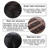 Чоловіча перука з чубчиком волосся Косплей Чорна Аніме, фото 4