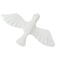 Брошь Берегиня Птахи Біла голубка Заколка Горлиця Птах Миру (330205)