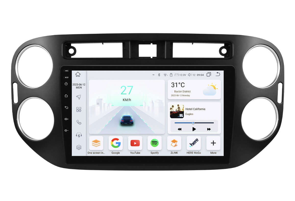 Магнітола для Volkswagen Tiguan 2006-2016 Android 4/64 ГБ CarPlay 4G QLED