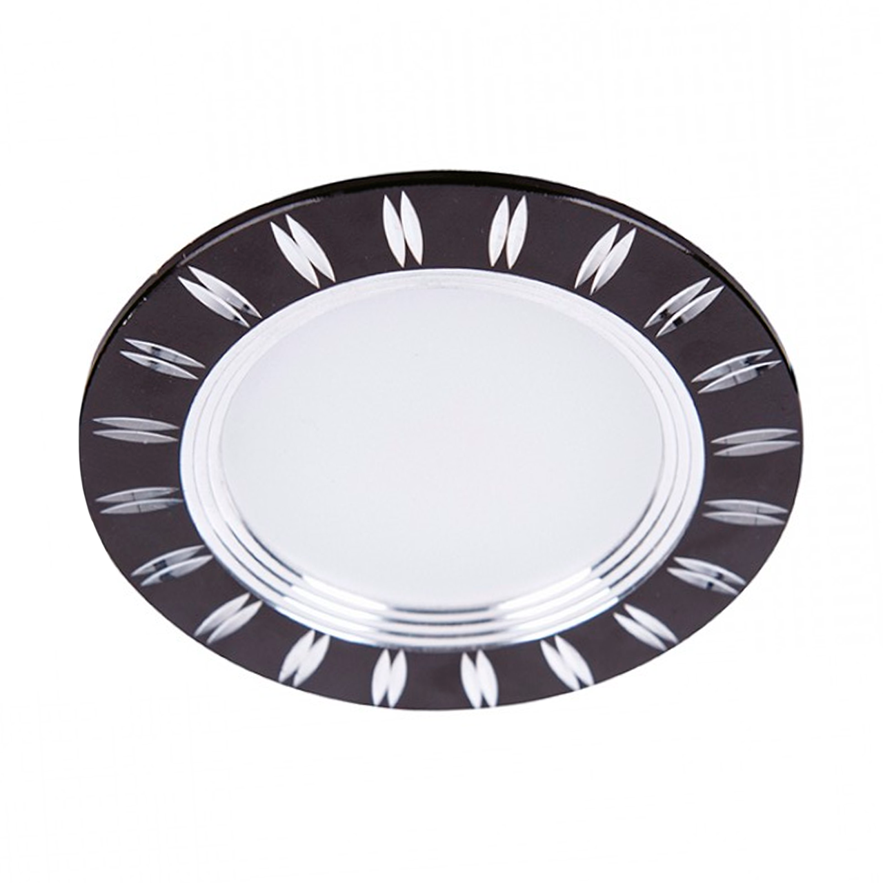 Світлодіодний світильник Feron AL779 5W 400Lm 4000K чорний / хром (LED панель кругла) Ø93x28мм в натяжну стелю, фото 1