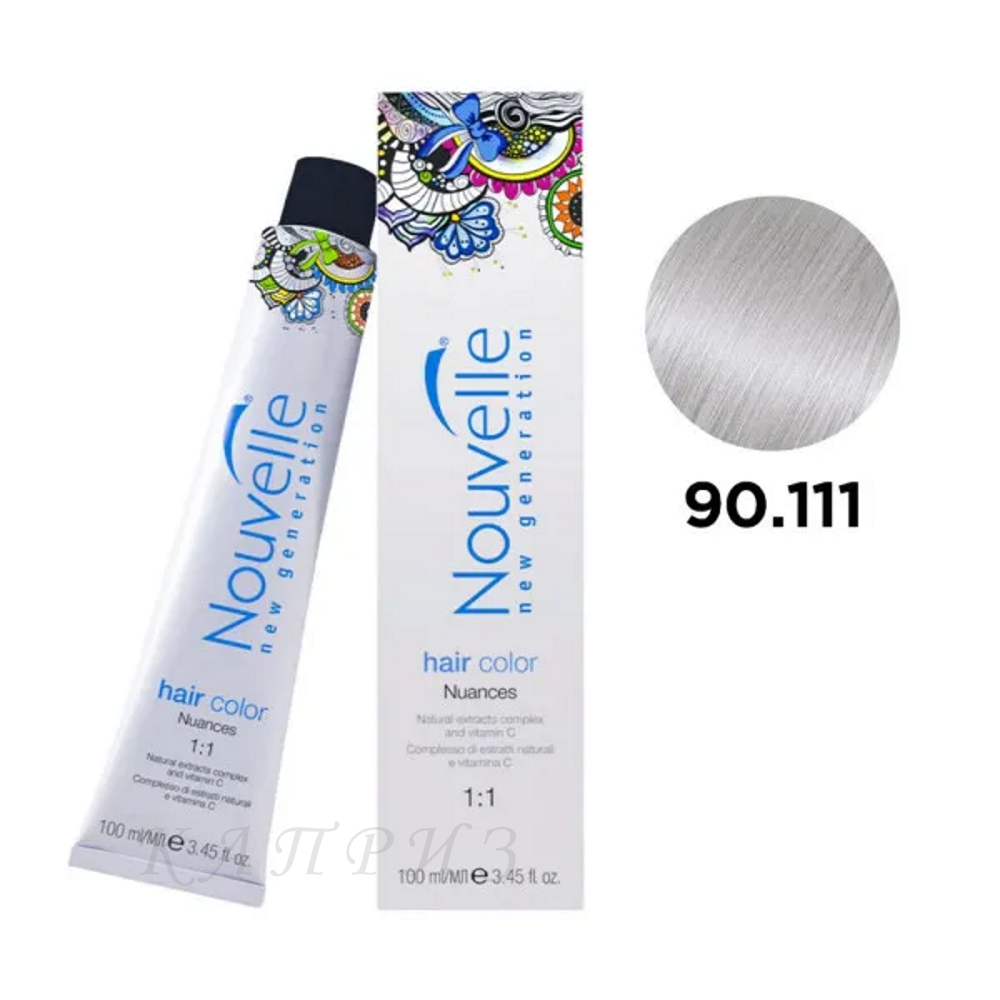 Фарба для волосся NOUVELE 90.11 бустер глибокий попелястий 100 мл, фото 1