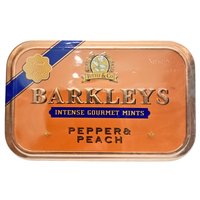 Льодяники Barkleys Intense Gourmet Mints з нотами перцю та персика 50 г, фото 1